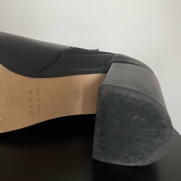 ZARA Women Black Chelsea Ankle Boots, Size 36. - Picture 5 of 9